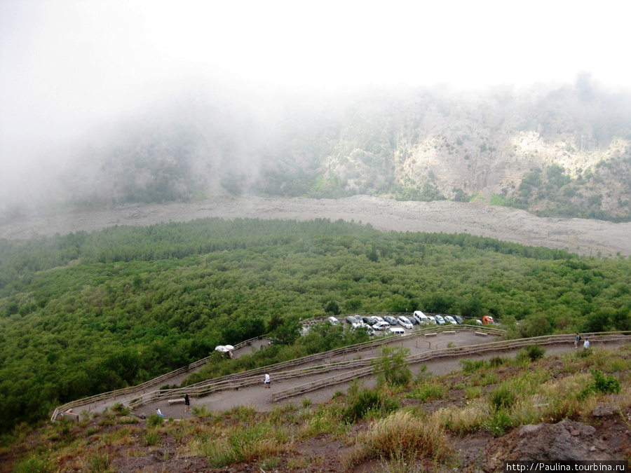 Дорога, по который мы поднимались и спускались с вулкана Везувий Национальный Парк, Италия