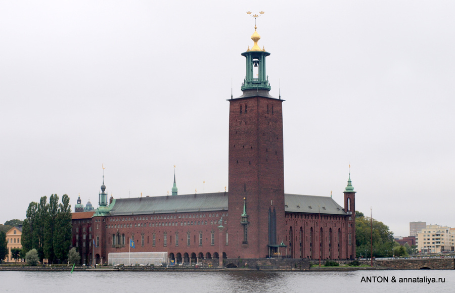 Ратуша, где проходит банкет и бал для нобелевских лауреатов Стокгольм, Швеция