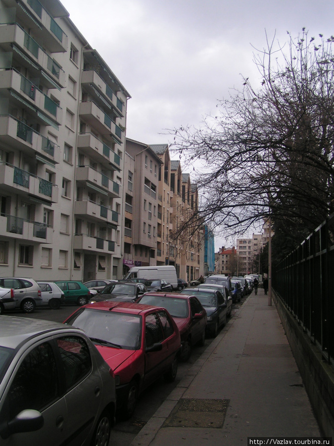 Улица нового района Лион, Франция