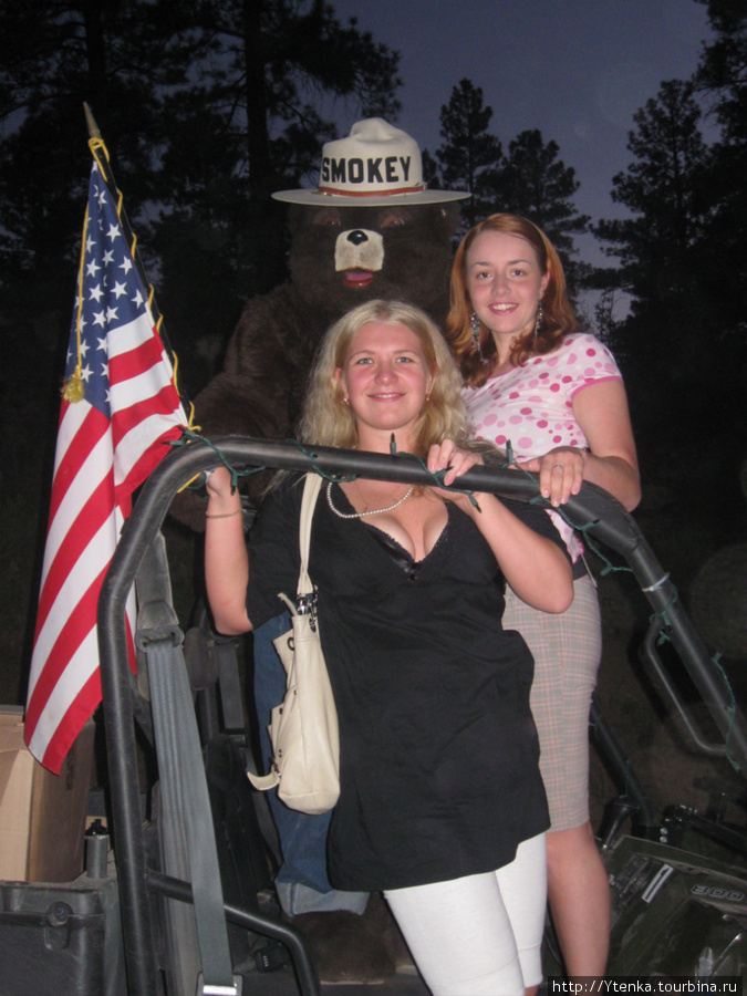 Мишка Smokey — символ рейнжерской службы. Национальный парк Гранд-Каньон, CША