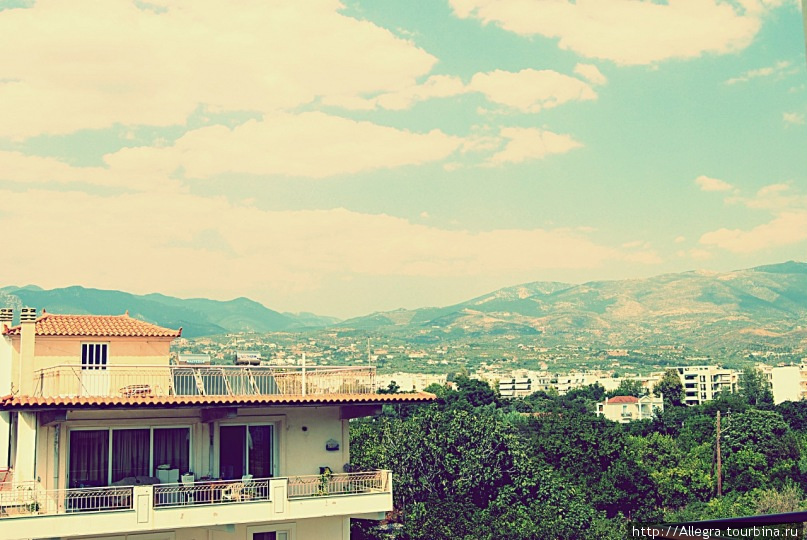 Вид с балкона Каламата, Греция