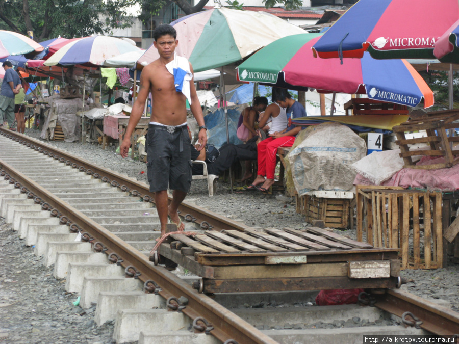 Трущобы Манилы, их обитатели,  ещё одна ж.д. б/у Манила, Филиппины
