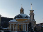 Церковь Рождества Христова на Почтовой площади. В  ней отпевали Тараса Шевченко, поэтому она носит также название шевченковская.