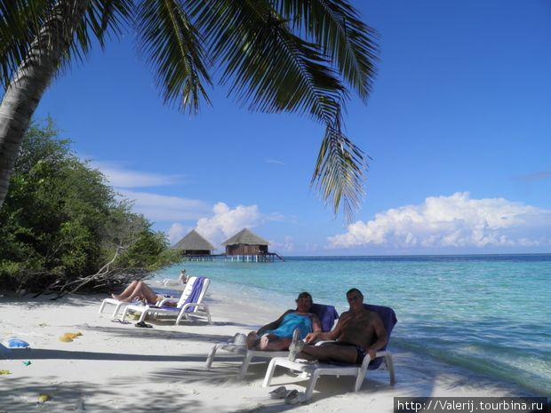 При наличии пальм навесы не нужны Мальдивские острова