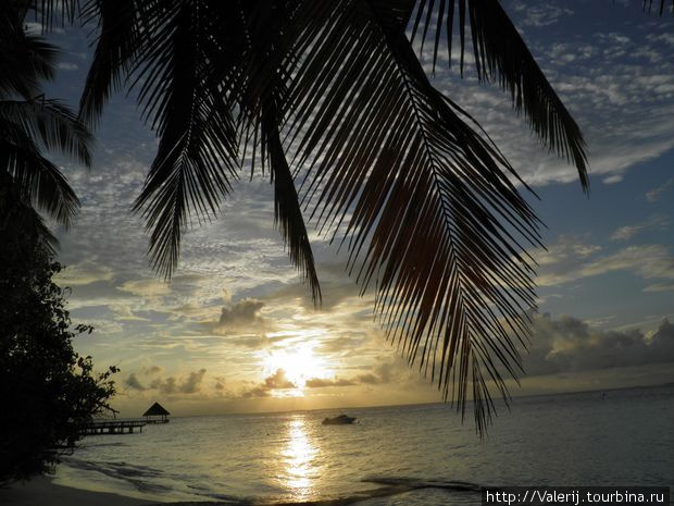 Рассвет не менее красив Мальдивские острова
