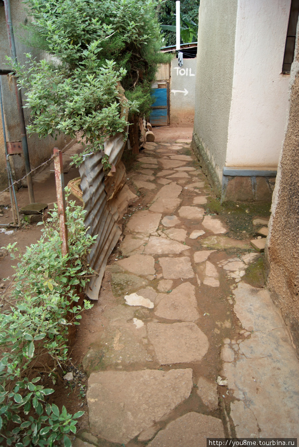 утоптанная земля выложена каменными плитами Энтеббе, Уганда
