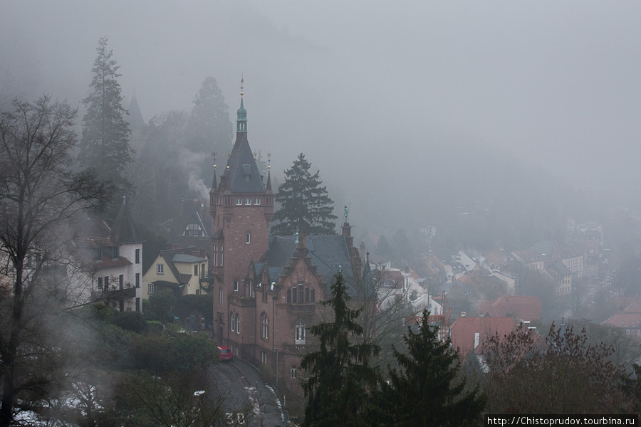 Город, утонувший в облаках... Гейдельберг, Германия