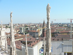 Крыши Милана с высоты кафедрального собора.