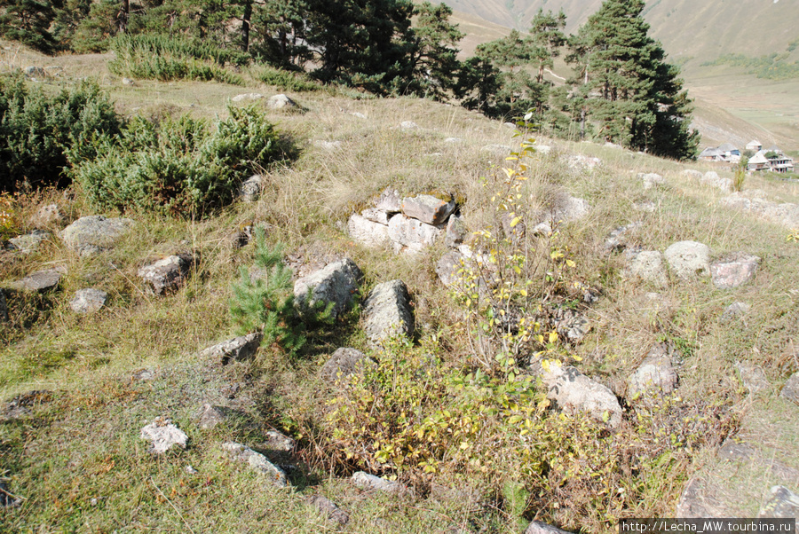 Остатки царциатского городища Урс-Туальское ущелье, Южная Осетия
