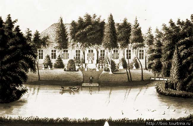 акварель, 1831, репродукция Падизе, Эстония