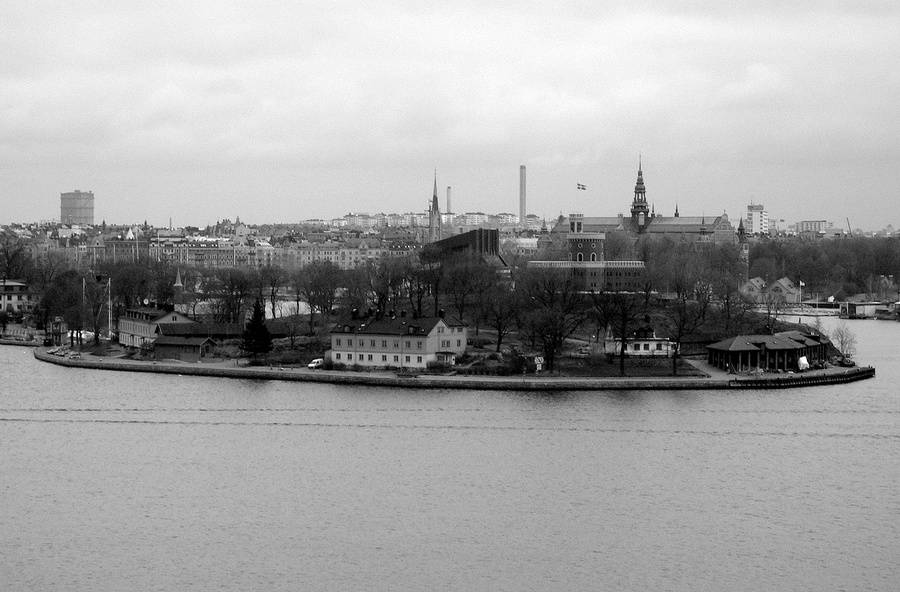Стокгольм черно-белый и в цвете Стокгольм, Швеция