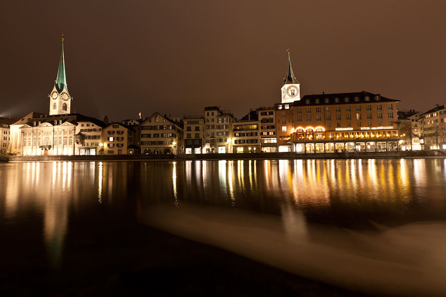 Цюрих ночью Цюрих, Швейцария