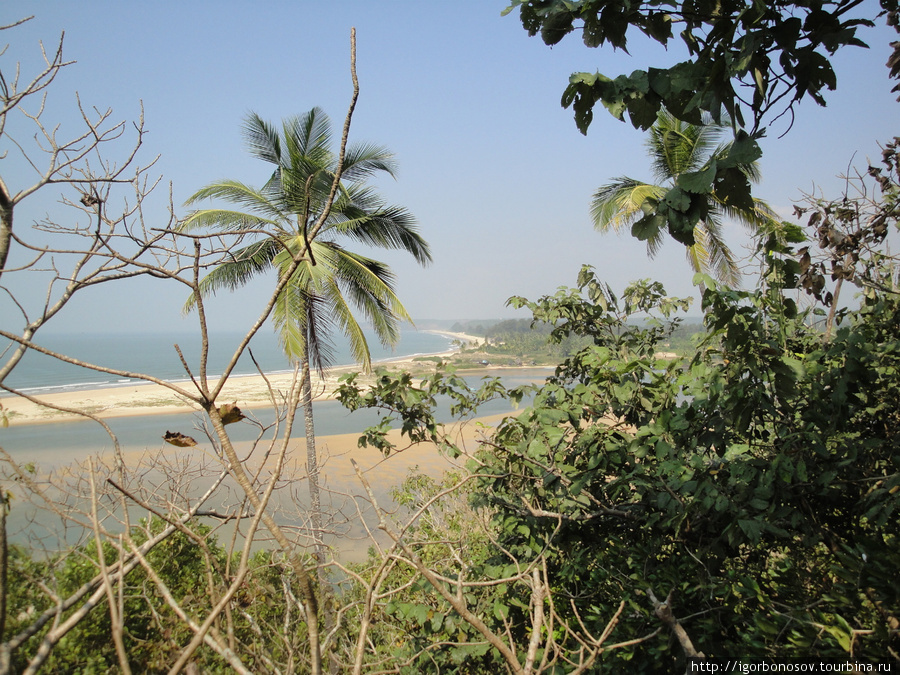 Сверху офигенный вид на Paradise beach. Реди, Индия