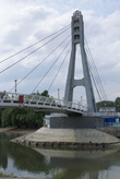 Опора подвесного моста на Солнечном острове в Краснодаре