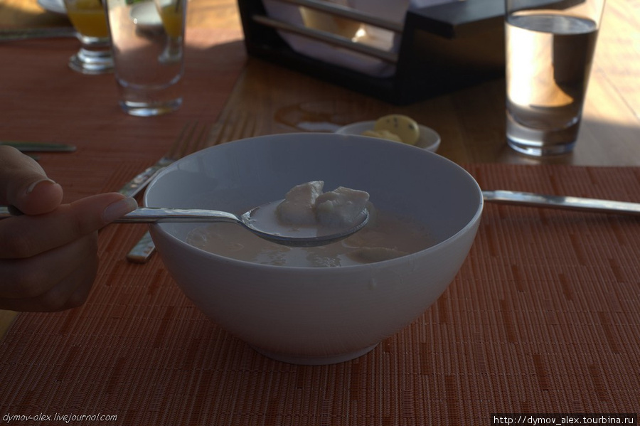Суп из кокосового молока с рыбой (Jackfish) Мальдивские острова