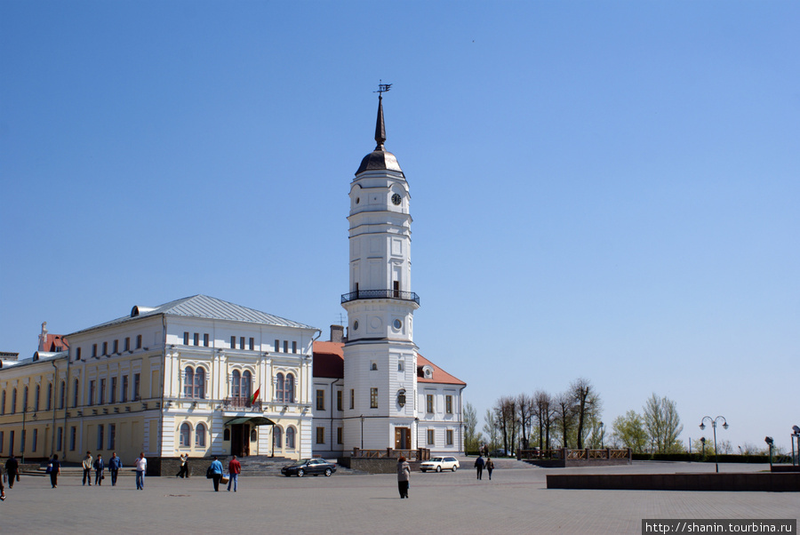 Советская площадь и городская ратуша в Могилеве Могилев, Беларусь