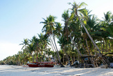 Пяж с пальмами на острове Баракай