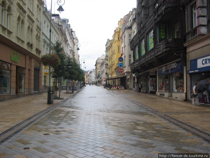 На улицах непривычно мало людей Карловы Вары, Чехия