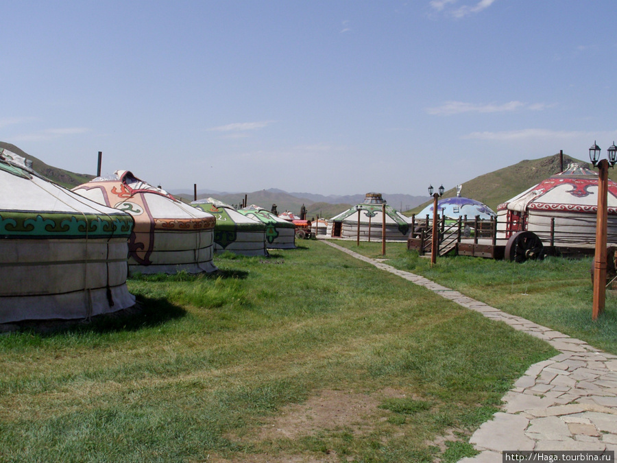 Туристическая база Чингис Хан Хурээ - ставка Чингисхана. Улан-Батор, Монголия