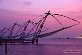 Знаменитые китайские рыболовные сети, которые являются визитной карточкой города Кочи, Керала