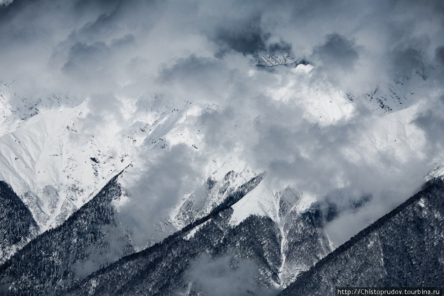 Катание на склонах горнолыжного комплекса «Альпика-Сервис» Красная Поляна, Россия