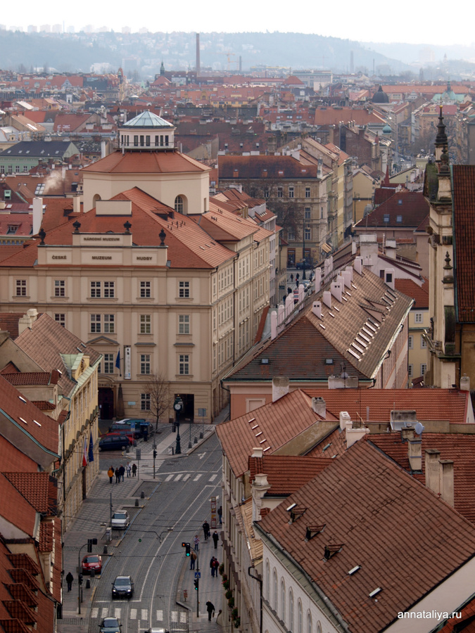 Виды на Прагу с колокольни собора святого Микулаша Прага, Чехия