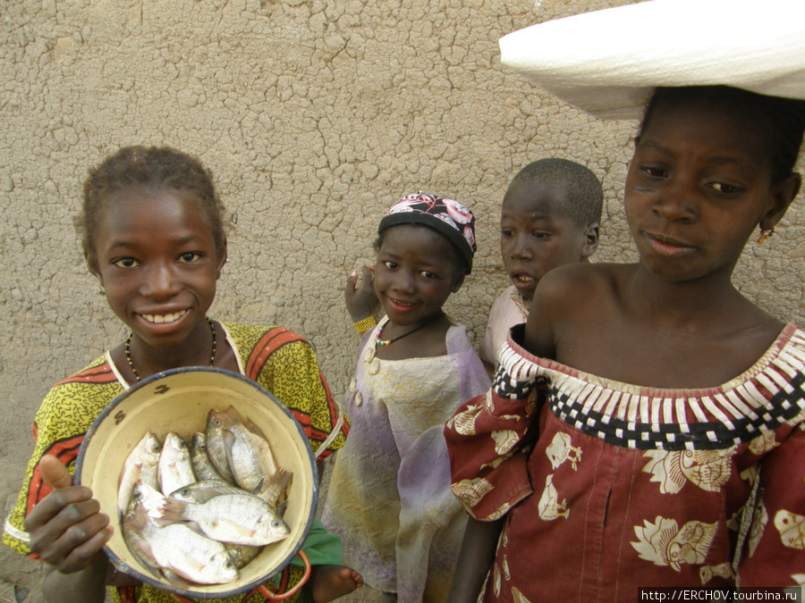 Африканская бабочка и её жители. 15. Деревня рыбаков Фульбе Мопти, Мали