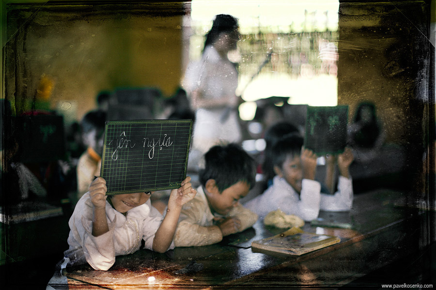 Урок в чамской школе. Вьетнам