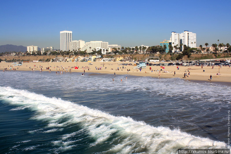 Santa Monica: главный городской пляж Лос-Анджелеса Санта-Моника, CША