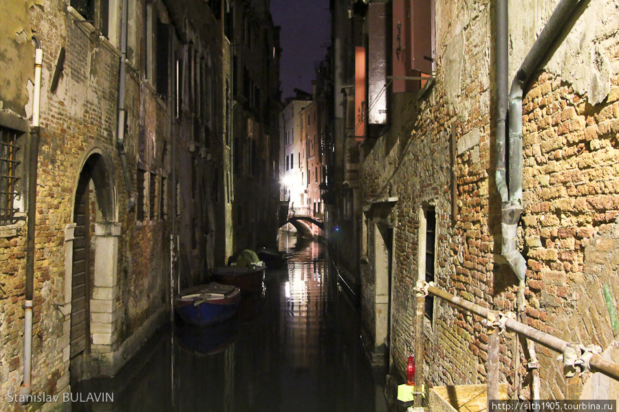 Вечер, канал Венеция, Италия