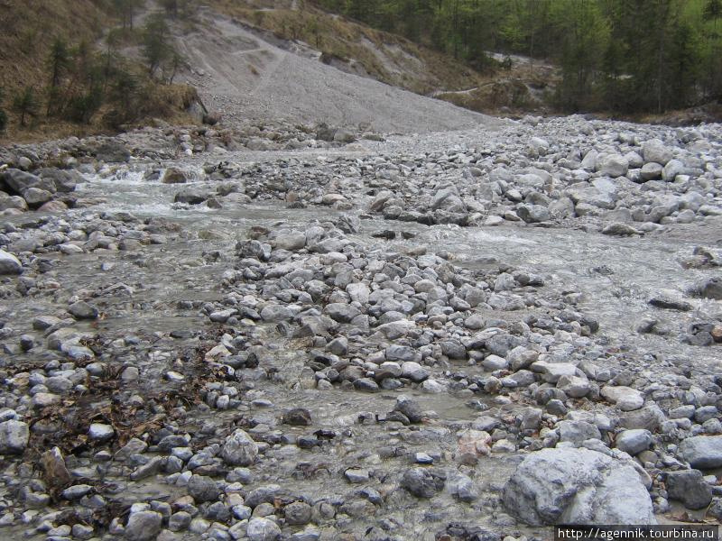 Река — можно перейти по камням вброд