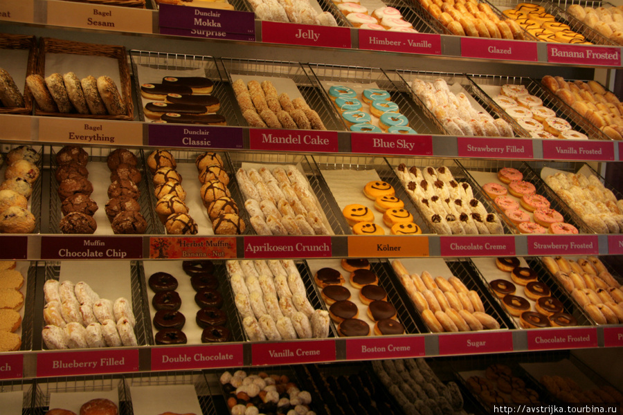 пончики в Dunkin Donuts Кёльн, Германия