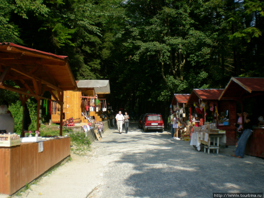 лесная дорога к замкам, сувенирные лавки Синая, Румыния