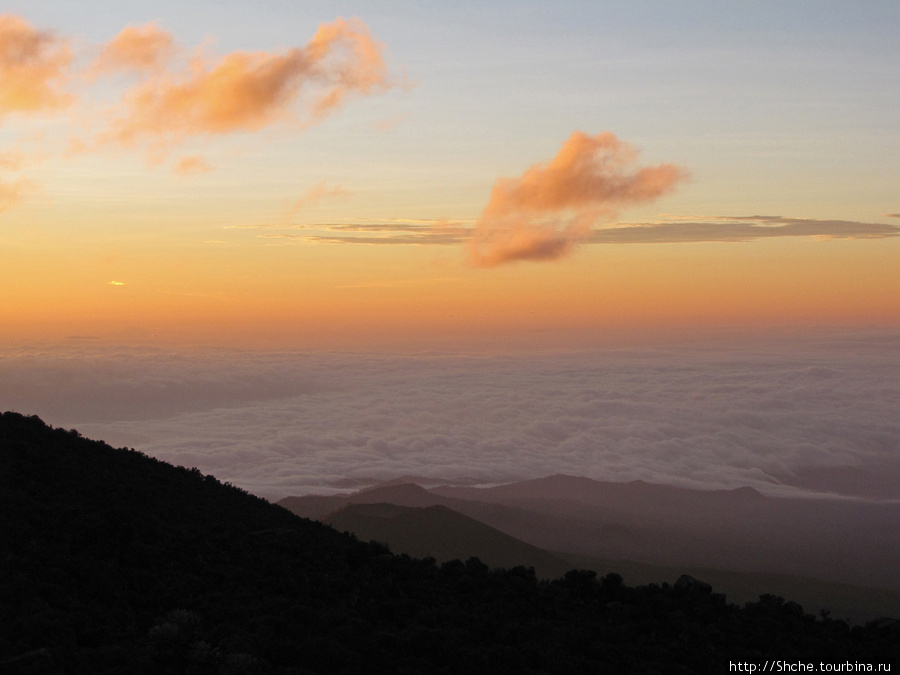 А вечер подарил нам чудеснейший закат Гора (вулкан) Килиманджаро (5895м), Танзания