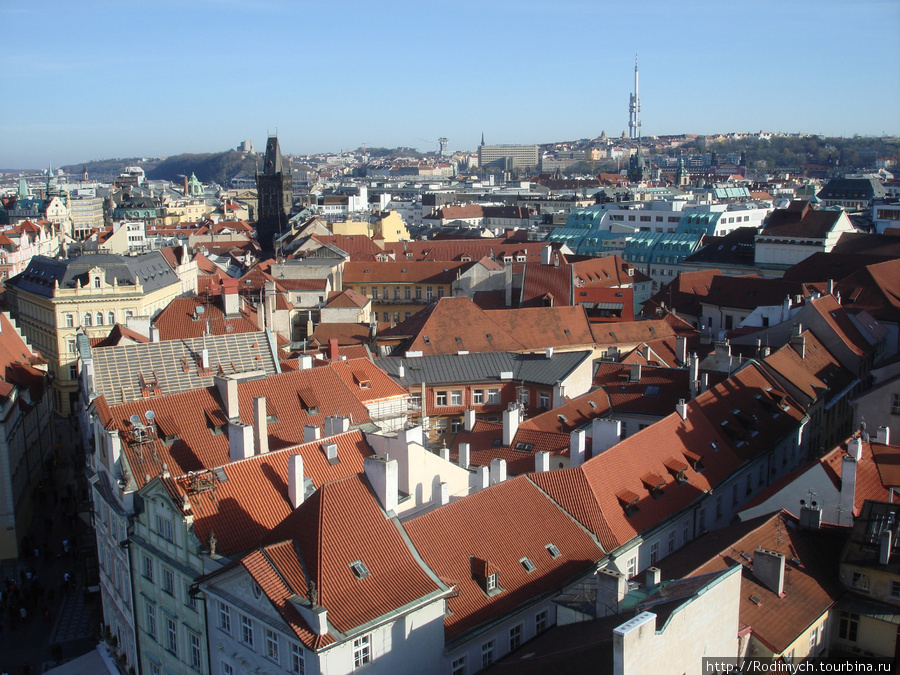 Виды Праги с ратуши Прага, Чехия