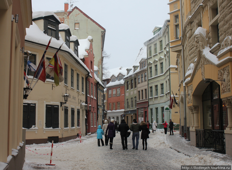 Vecriga зимняя Рига, Латвия