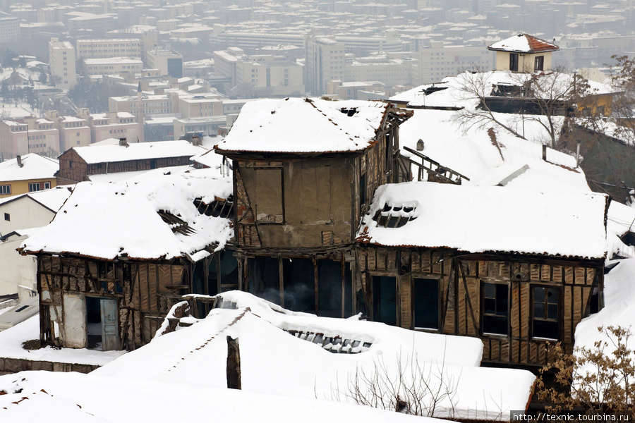 Унылая Анкара. Вид из крепости Анкара, Турция