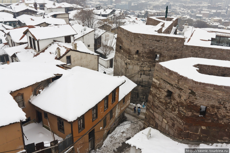 Унылая Анкара. Вид из крепости Анкара, Турция