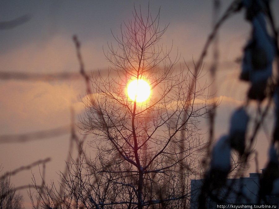 Зима, закат Минск и область, Беларусь