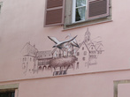 Первым пунктом нашего небольшого путешествия был Кольмар,самый туристический,если не брать в расчет Страсбург, город Эльзаса.Были мы здесь неоднократно,но каждый раз город радовал нас чем-то новеньким.Очередным символом Эльзаса,например.