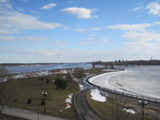 16 апреля 2011. Стрелка: открывшаяся Волга и замерзшая Которосль