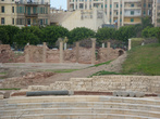 Остатки римского театра.
Находиться на территории было запрещено в то время и пришлось сфотографировать извне.