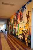 Картина на стене в художественной школе Четумая
