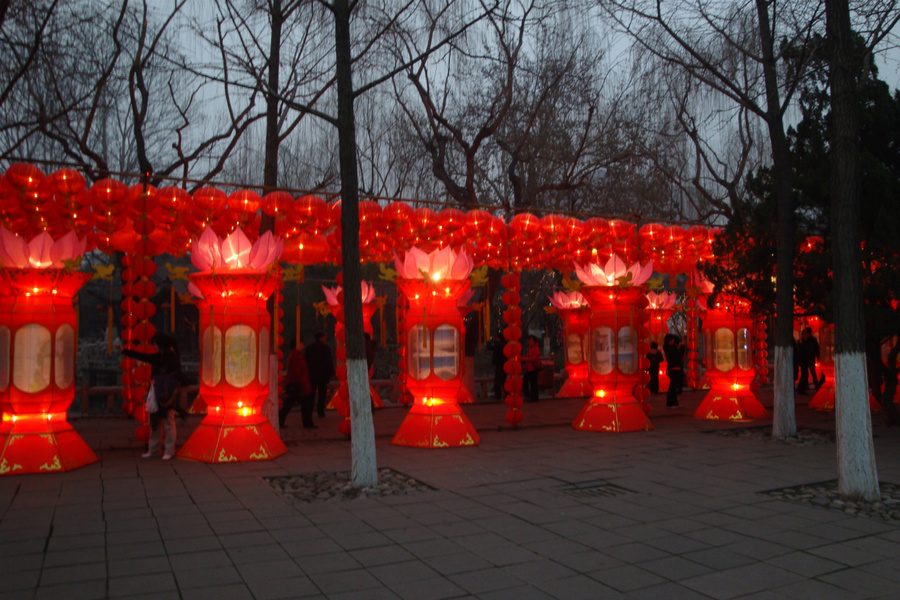 Мой праздник фонарей 2009 года с его семьёй Цзинань, Китай