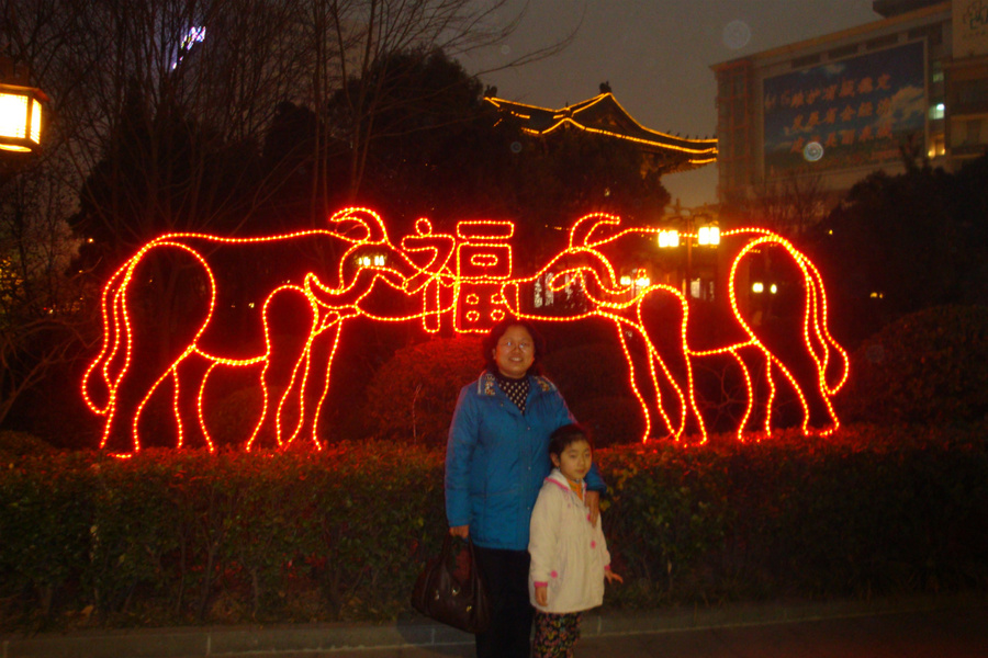 Мой праздник фонарей 2009 года с его семьёй