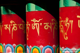 Молитвенные барабаны на  коре (ритуального обхода вокруг буддистских святынь) вокруг храмового комплекса Цуглагкханг в МкЛеодГандж.