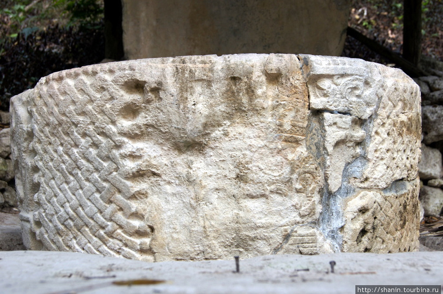 Камень с резьбой Тикаль Национальный Парк, Гватемала