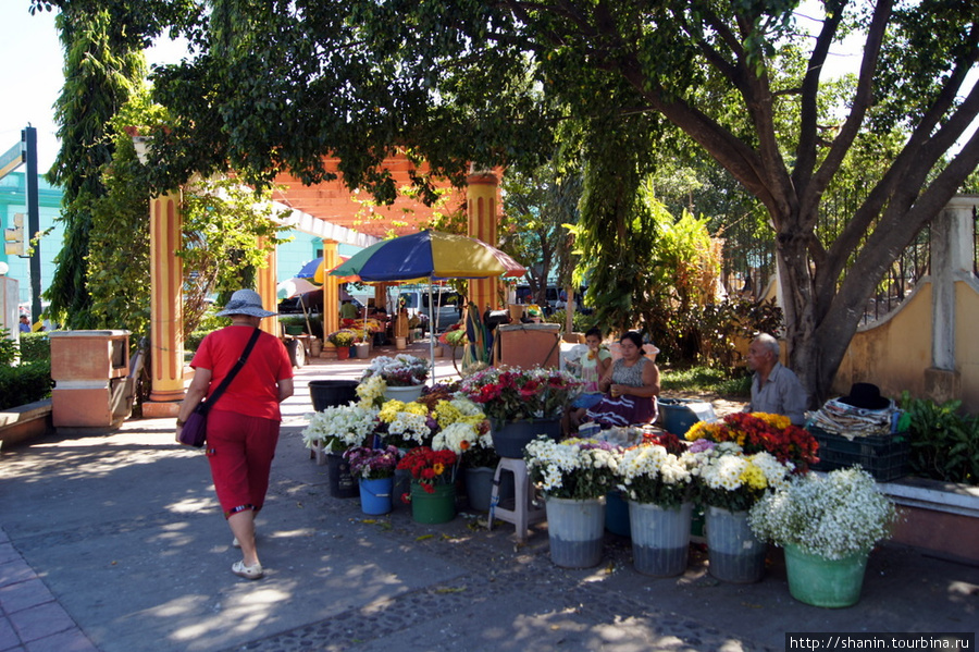 Цветочный рынок на окраине центральной площади Чикимулы Чикимула, Гватемала