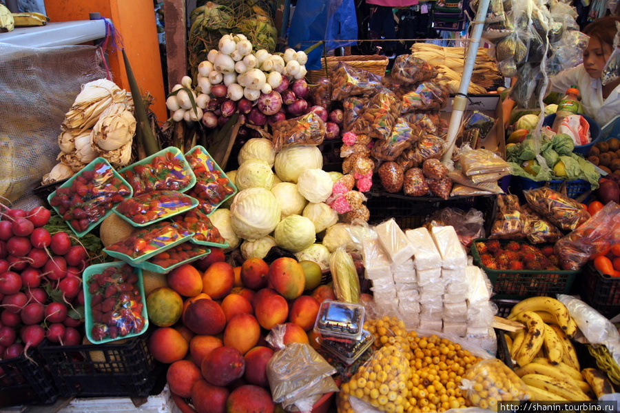 Прилавок на рынке Копан-Руинас, Гондурас