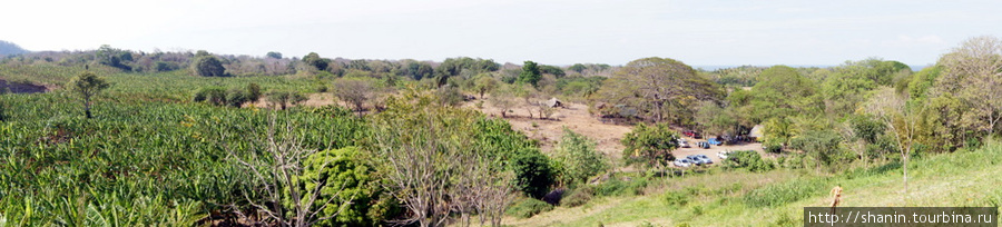 Панорама со смотровой площадки у Глаза Остров Ометепе, Никарагуа